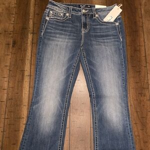 Miss Me Chloe Flare Jeans in Classic Blue